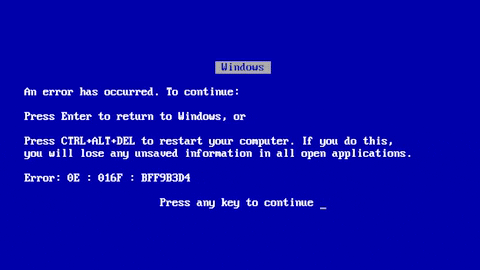 blue screen of death
